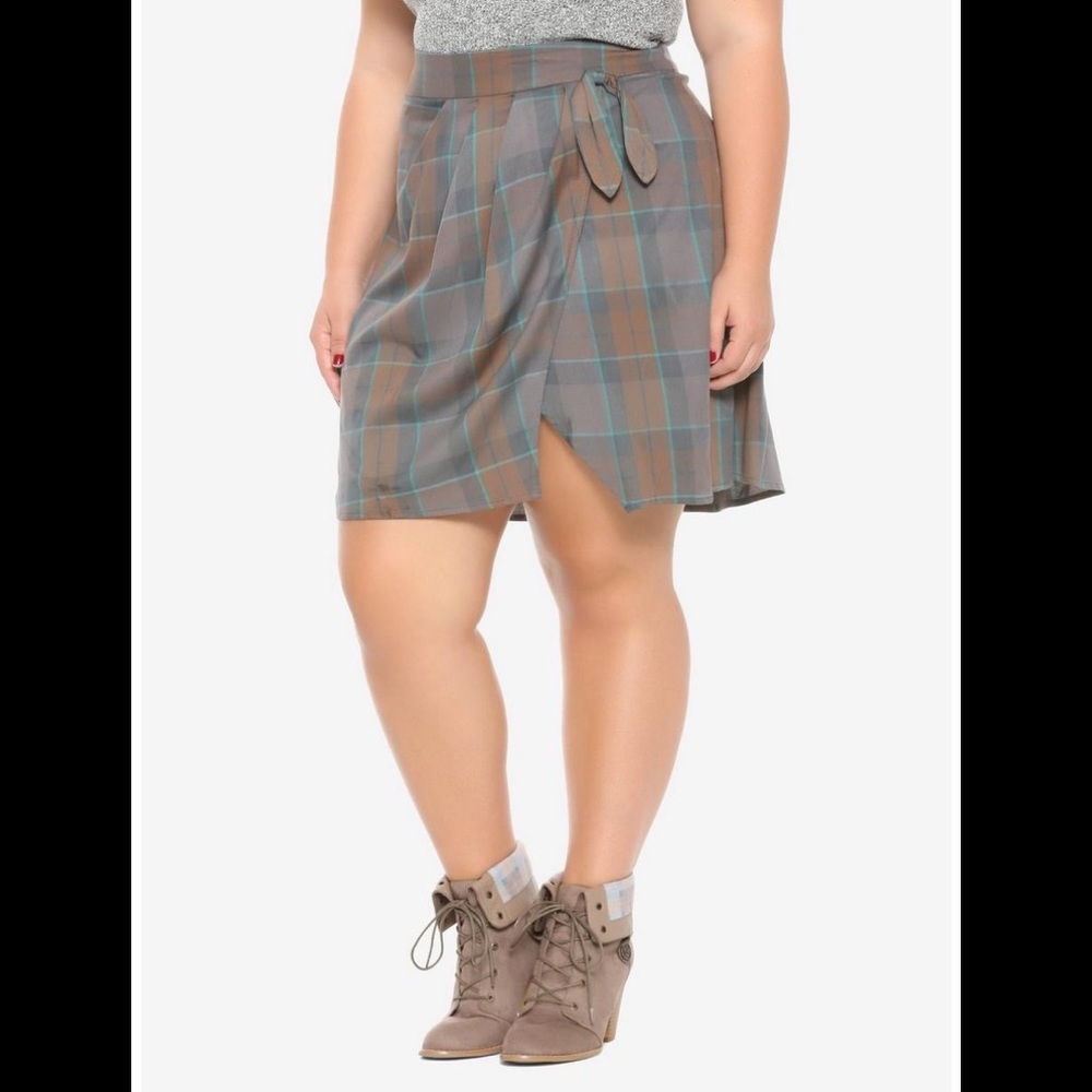 OUTLANDER Faux Side Tie Mackenzie Tartan Plaid SKIRT - Plus Sizes!